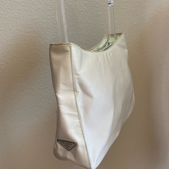 Prada Handbags - Prada nylon tessuto shoulder bag purse lucite handles vintage preowned